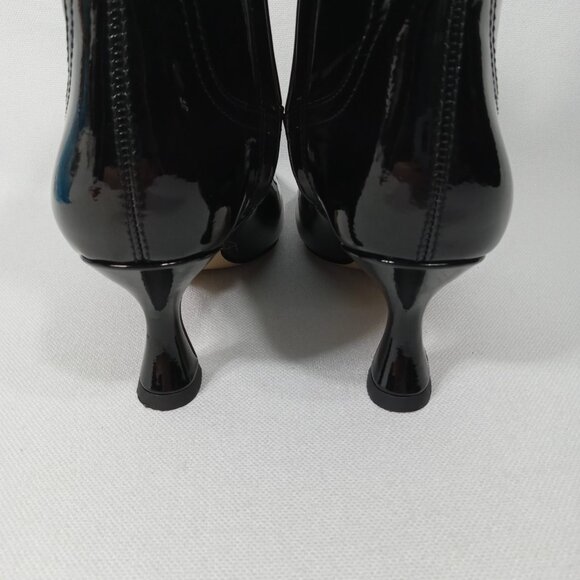 SAM EDELMAN Livia Black Patent Faux Leather Bootie Women's Size 5.5 - Picture 10 of 16